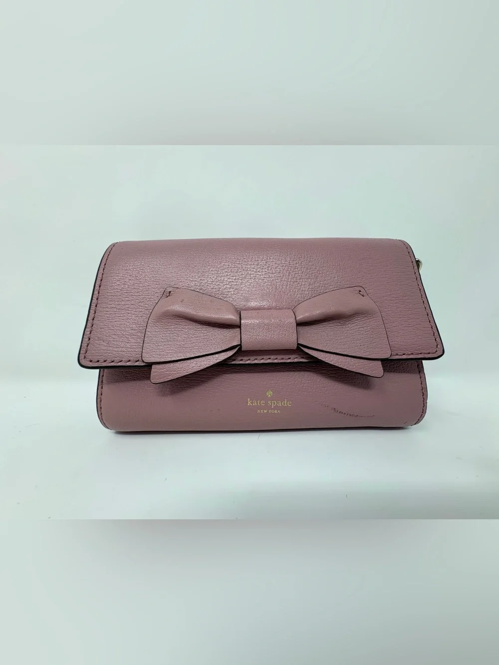 Kate Spade New York Hayes Street Bow Crossbody Wallet-On-Chain Pink